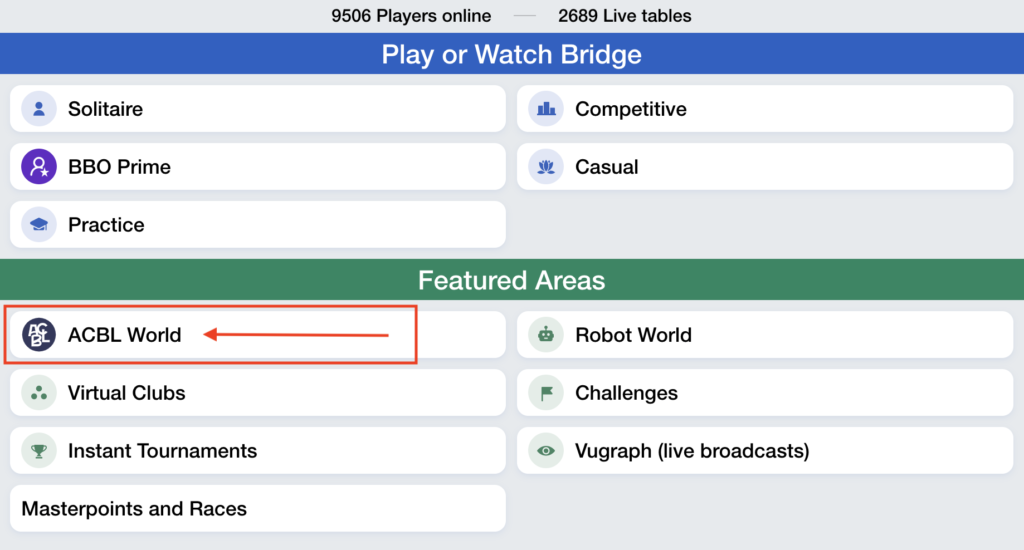 Play the New ACBL LifeMaster Robot Daylong