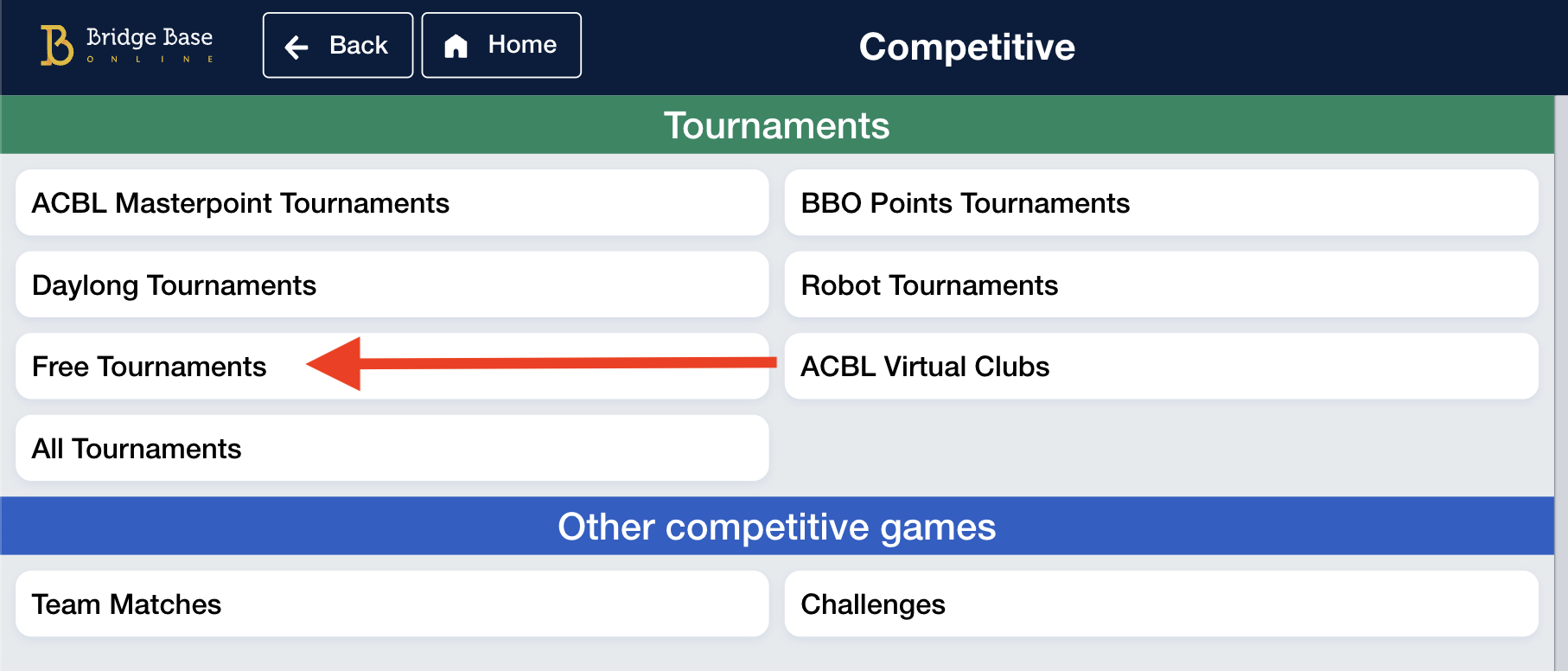 BBO/> Competitive > Free Tournaments